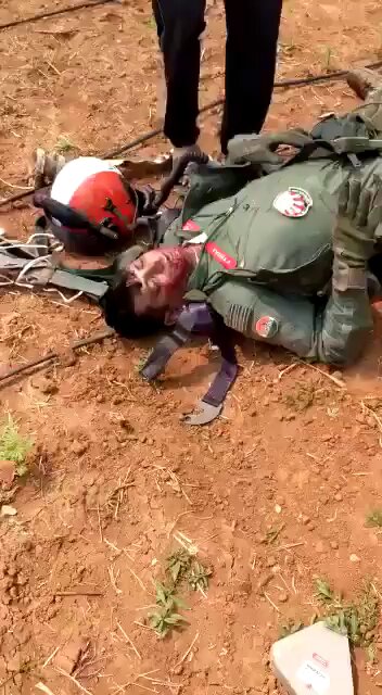 Indian Pilot bleeding to death… #RafaleDown #OperationSuhagraat #operation_sindoor