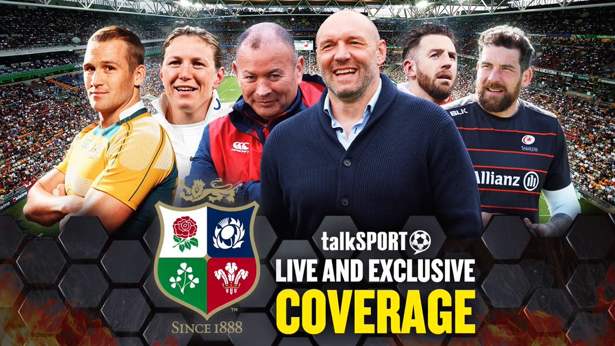 Eddie Jones leads the star-studded team for talkSPORT’s coverage of the British & Irish Lions tour! 🏉 He’ll be joined by Ben Kay, Gordon D'Arcy, Alex Cuthbert, Jim Hamilton, Rocky Clark MBE and Matt Giteau 🇦🇺 🔥