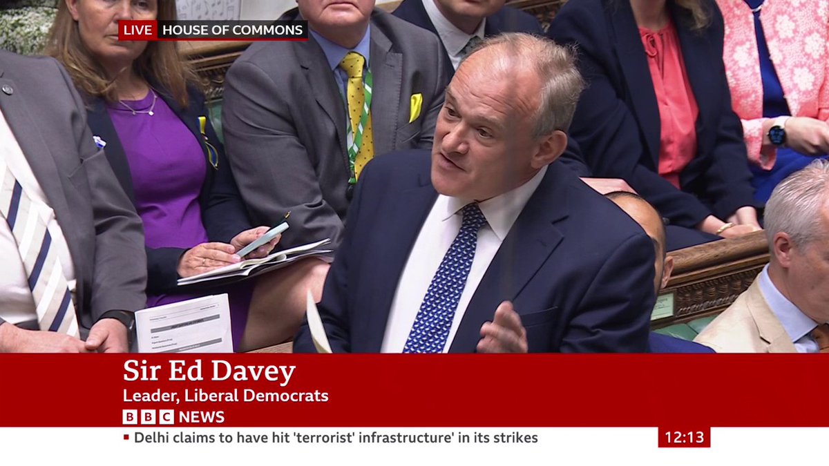 Lib Dem leader Ed Davey says the PM is going "slower and slower" on care reform, and urges him to "get on with fixing social care this year" Keir Starmer says "we are doing the long work to reform and make sure we have a system in place" #PMQs