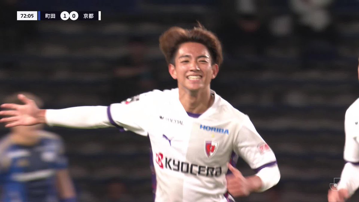 #平賀大空 のナイスヘッドで同点に追いつく！ 🎦 ゴール動画 🏆 明治安田Ｊ１リーグ 第15節 🆚 町田vs京都 🔢 1-1 ⌚️ 73分 ⚽️ 平賀 大空（京都) #Ｊリーグ
