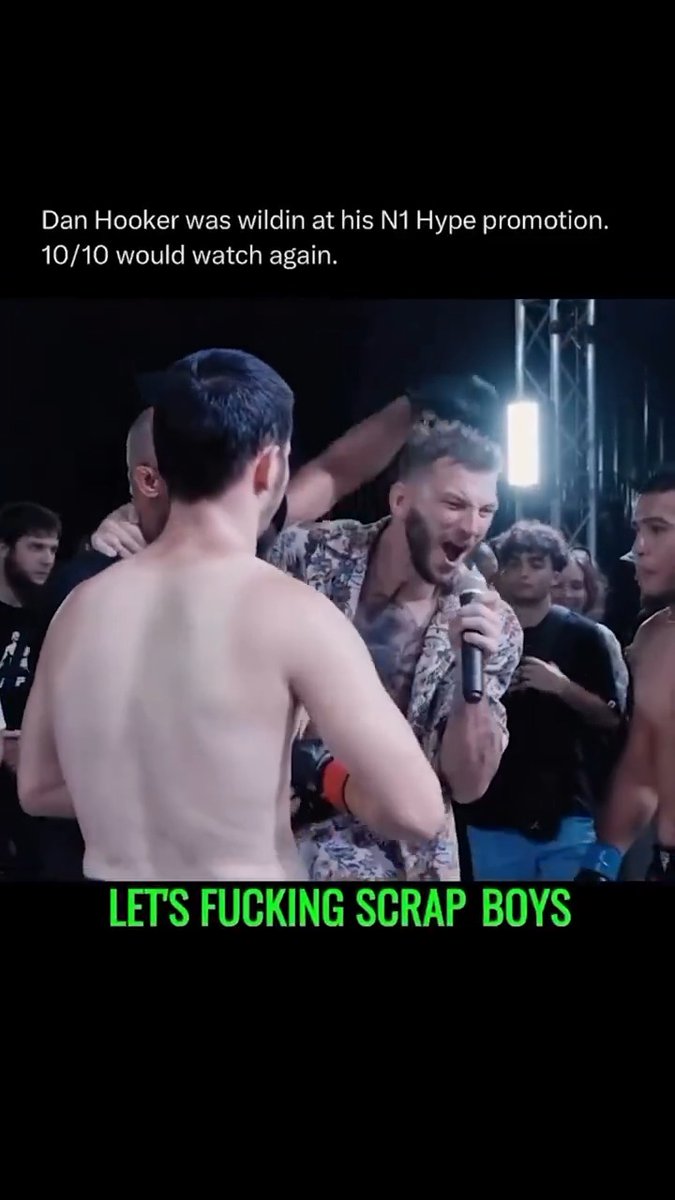 Dan Hooker watching guys fight in a warehouse is everything you think it is