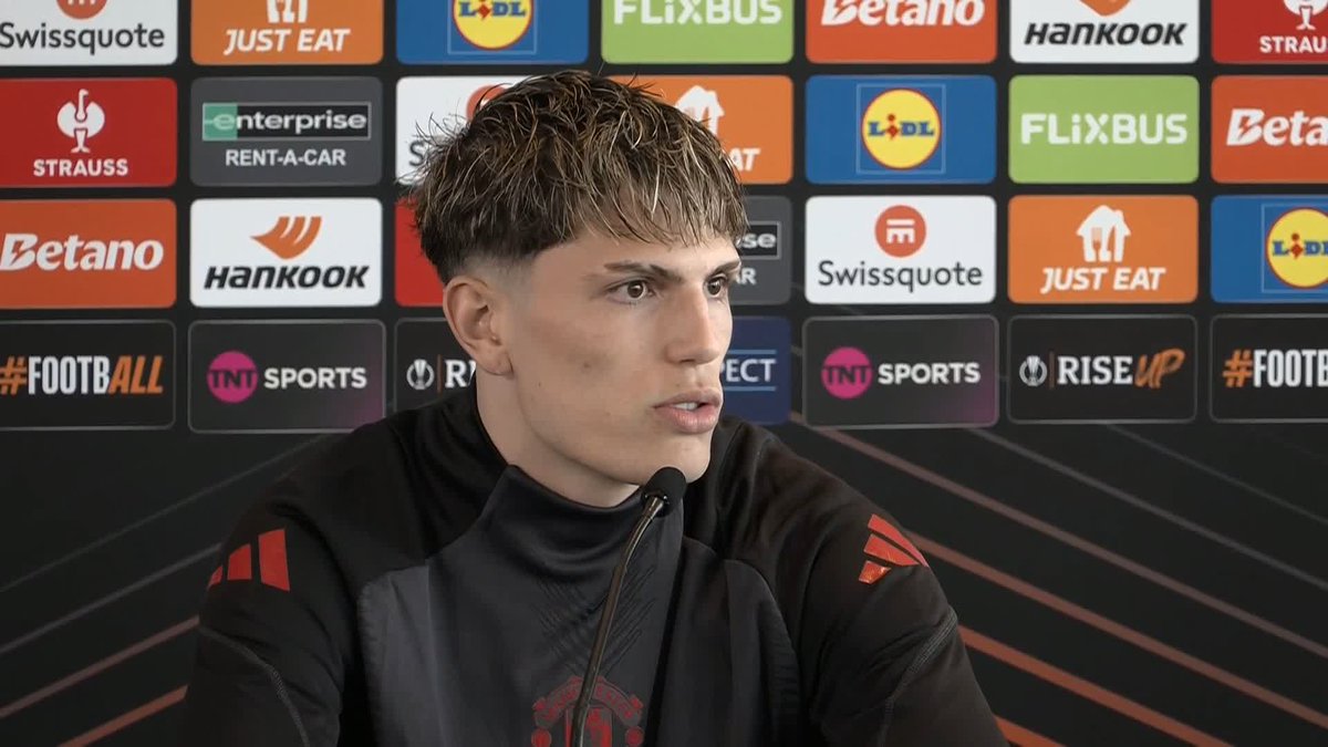 "I'm happy here" 🎙️ Alejandro Garnacho discusses if he expects to be at Manchester United next season 🔴