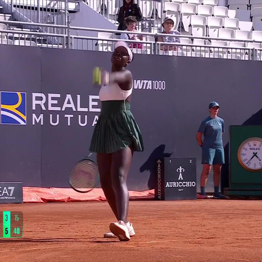 On the move ➡️ Victoria Mboko moves into the second round after taking out Zucchini 6-2, 6-3! #IBI25