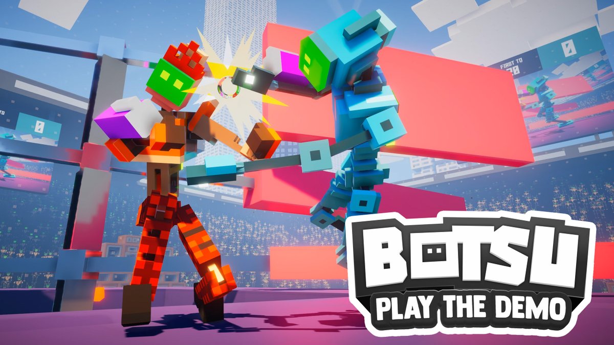 ARE YOU READY TO BOTSU? 🤖🏅💥 Compete in the ultimate robo-sport showdown online or split-screen in a series of ragdoll, physics-based, battlesports to prove your mechanical mettle. Jump into the online multiplayer demo now on Steam!