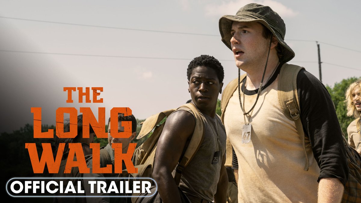 The first trailer for ‘THE LONG WALK’ has been released. The film follows a contest where 100 young men have to walk without stopping and are killed if they pause for too long. In theaters on September 12.