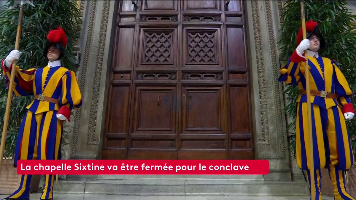 🔴 DIRECT - Les portes de la chapelle Sixtine se referment. Le #conclave peut enfin commencer.