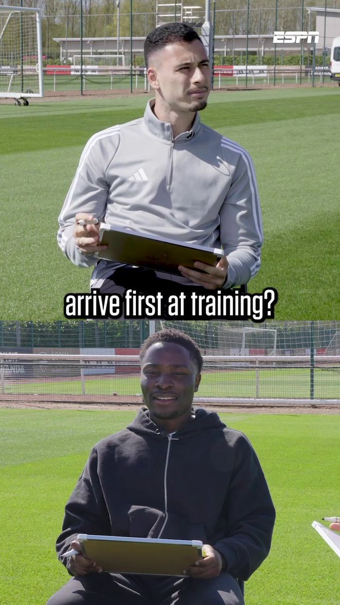 Gabriel Martinelli reveals which Arsenal teammates are first and last to arrive at training 😁