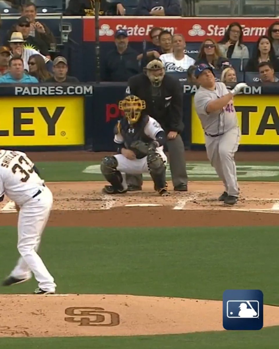 OTD in 2016, Bartolo Colon made the impossible happen. (MLB x New York Life)