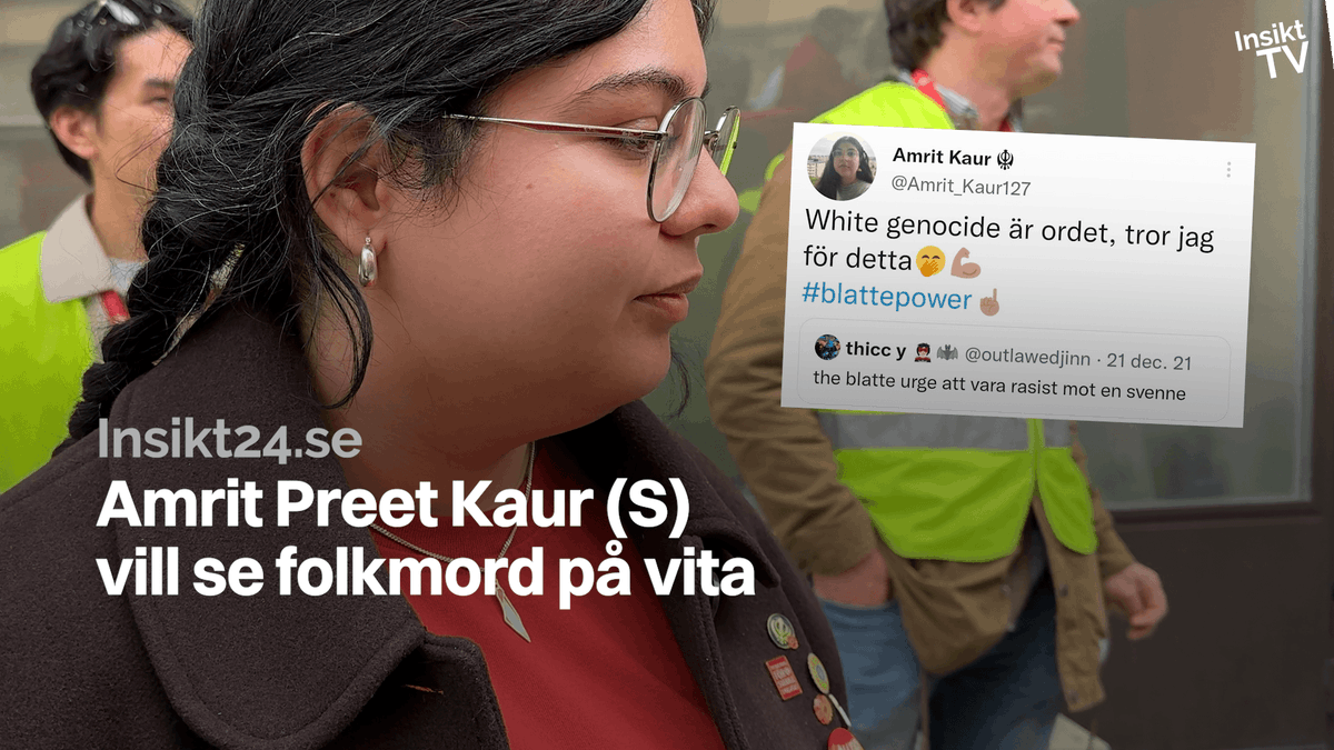 Amrit Preet Kaur (S) flyr frågor om rasismen mot vita och svenskar ▹ Se videoreportaget och läs mer om S-politikern här: ▹ Stöd Insikt24 genom att swisha 350 kronor till 123 524 6871 för en halvårsprenumeration.
