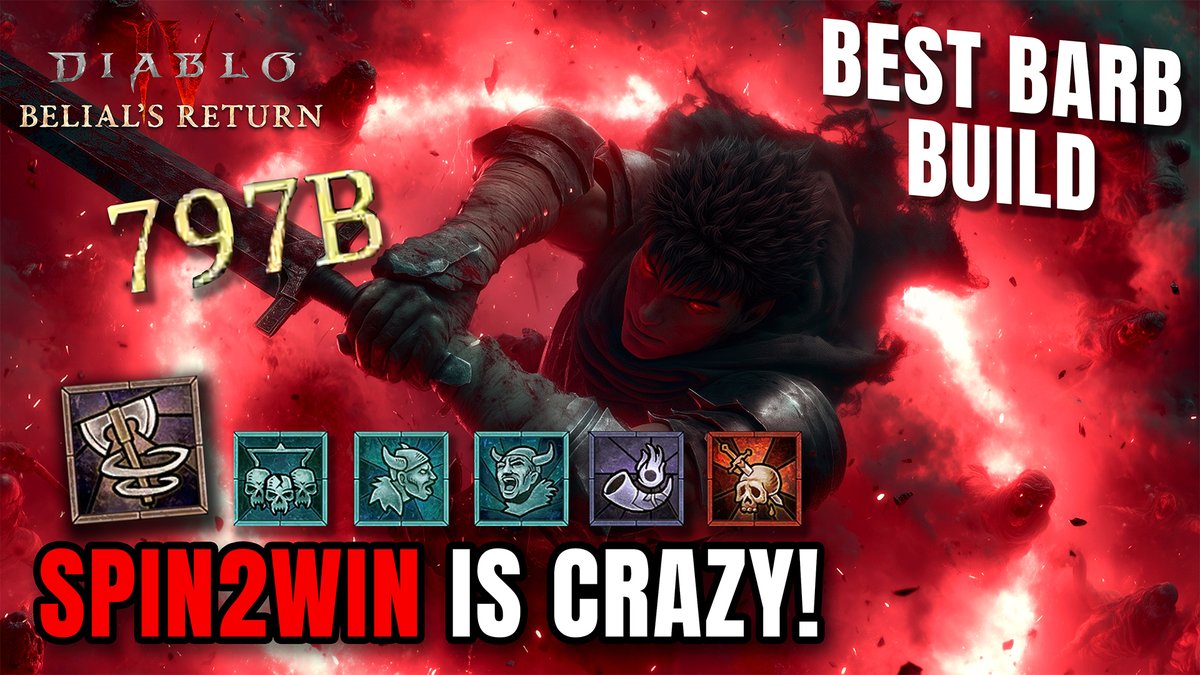 Barb sure had a slow start in Season 8, but it's back stronger than ever & we use Whirlwind and Ancients to go absolutely BERSERK in #DiabloIV hitting for multiple Barbillions once again 💪 Full Guide: