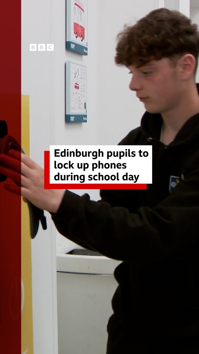 Pupils in Portobello High School and Queensferry High School in Edinburgh will have to keep their mobiles in lockable pouches during the day under a new phone-free policy See more: