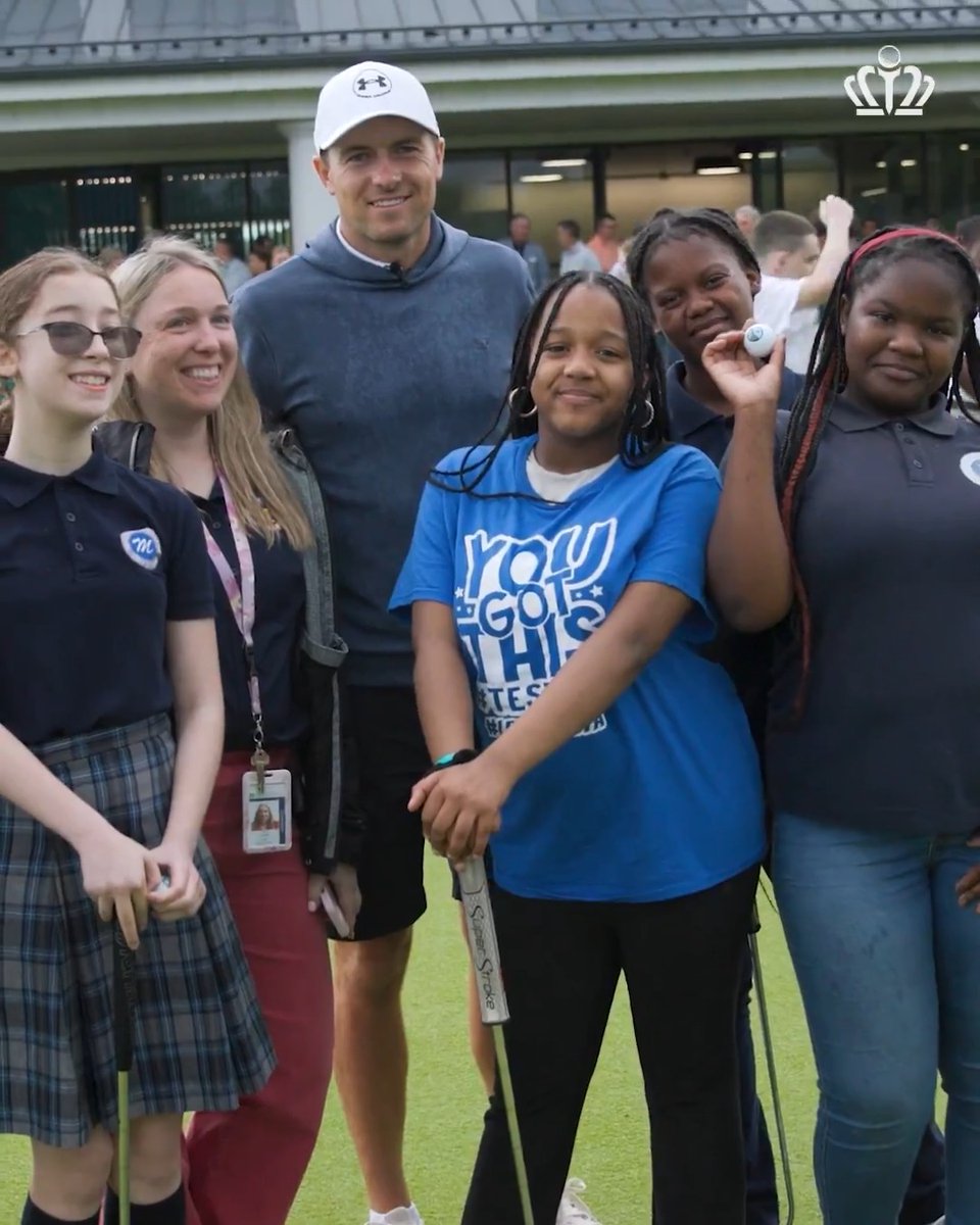 A vision turned into reality. Jordan Spieth visited Cobbs Creek to meet local junior golfers and see the putting green donated by his foundation. #TruistChampionship