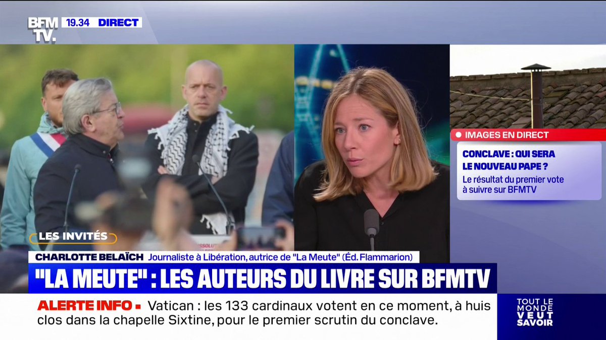 💬 "Il se laisse aspirer par sa colère" Charlotte Belaïch, autrice de "La Meute", raconte "un coup de genou" mis par Jean-Luc Mélenchon à un collaborateur
