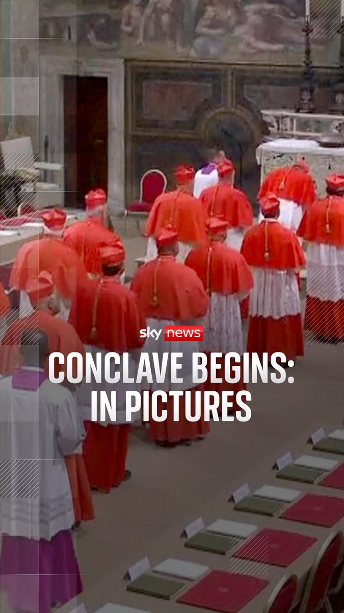 The conclave to decide the next pope is under way in the Vatican City, with 133 cardinals casting their vote in a secret ballot - here is how the first day unfolded 👇 Latest: