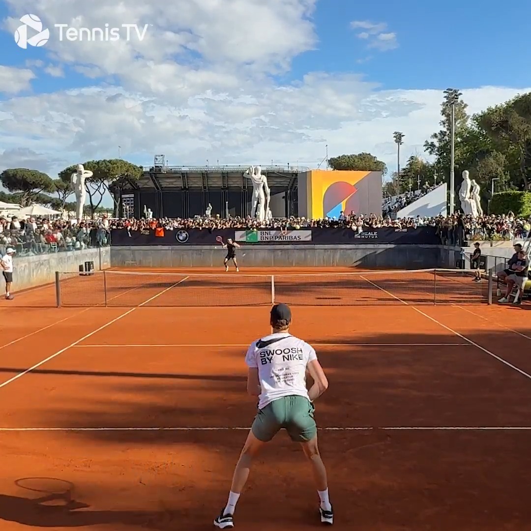 Foro Italico Views! 😍 Court-Level for Jannik Sinner vs Taylor Fritz #IBI25