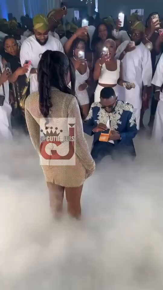 See how MC OLUOMO’S daughter’s fiancé proposed to her 🥹💍