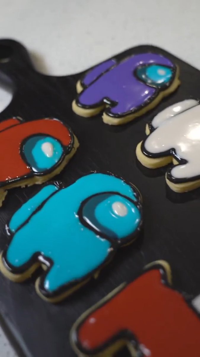 Sharing these Among Us sugar cookies I made since Among Us 3D just came out! Who is gonna play?! #amongus #cookies