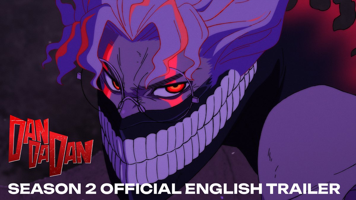 Here's your first look at the English dub for #DANDADAN Season 2! 👻 See the first three episodes in cinemas worldwide in DAN DA DAN: EVIL EYE starting May 30. Season 2 begins streaming July 3.