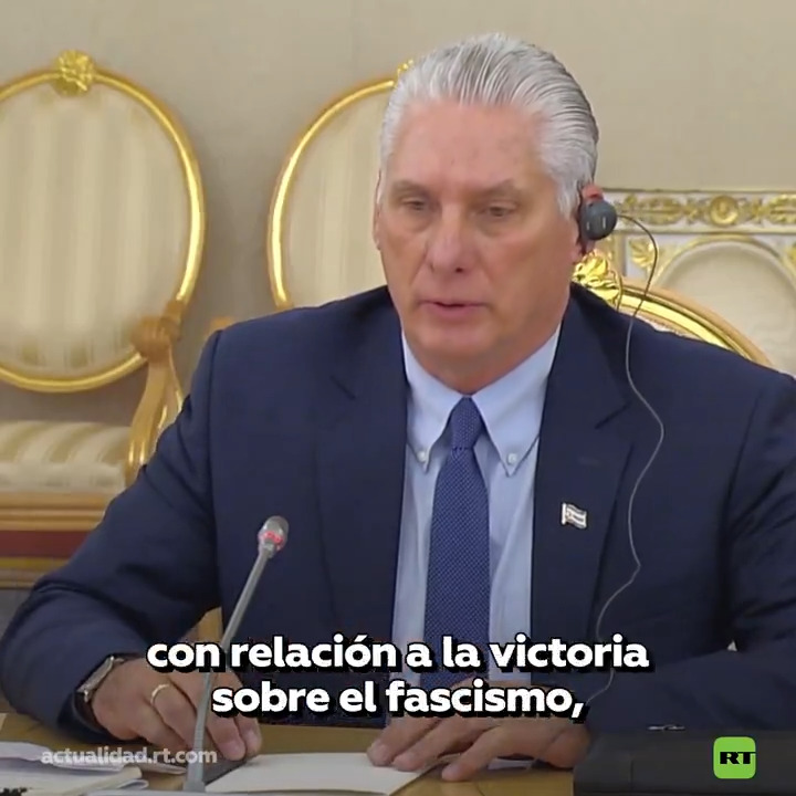 🇨🇺🗣Miguel Díaz-Canel: "El pueblo ruso tiene el mérito de salvar a la humanidad del fascismo" El presidente de Cuba subrayó el papel del pueblo soviético en la derrota del fascismo. Sepa más 📍