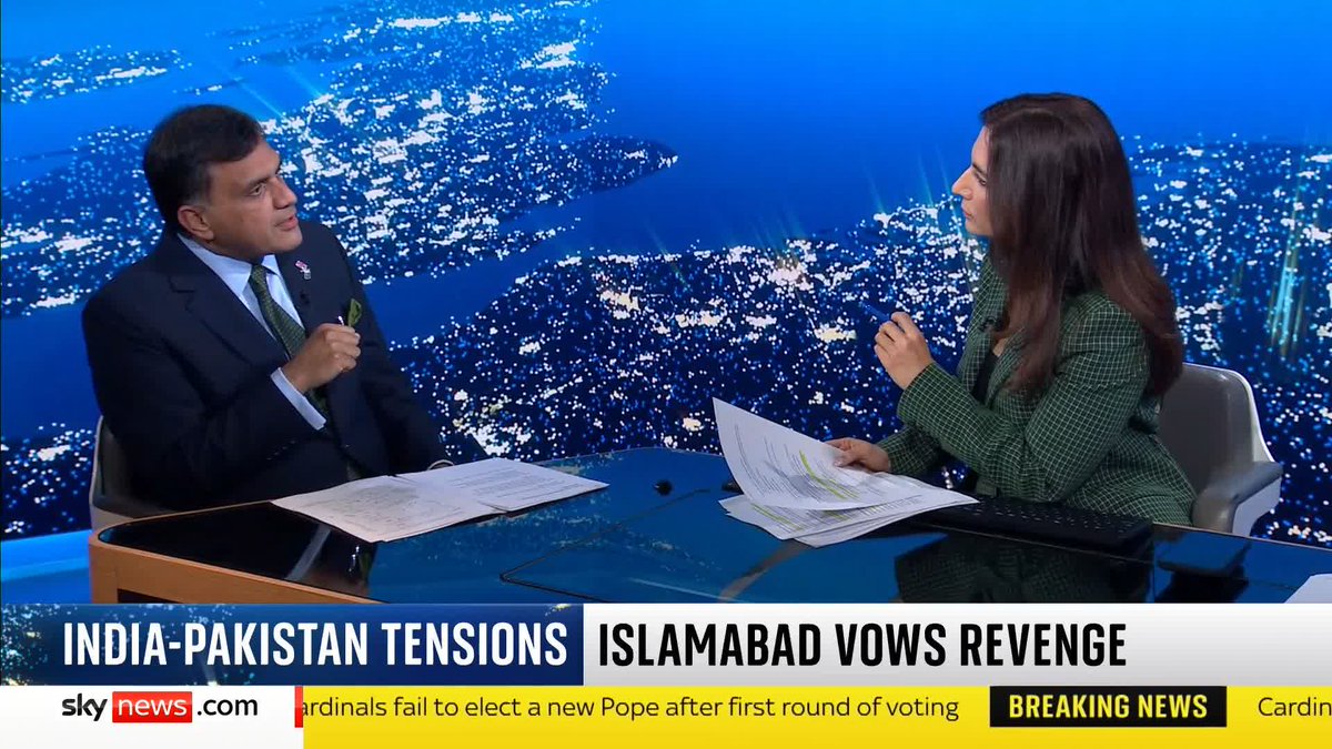 Pakistan's High Commissioner to the UK Mohammad Faisal says he wants India and Pakistan to 'find a solution the problem'. This comes as India launched a missile strike into Pakistan overnight. 📺 Sky 501, Virgin 602, Freeview 233 and YouTube