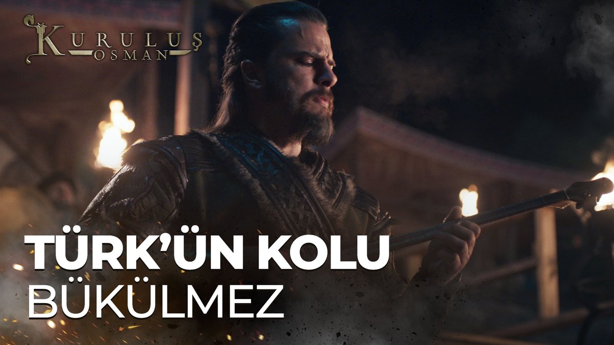 "Türk'ün kolu bükülmez! Türk'ün gücü tükenmez... Bir kere kalkan bayrak! Bir daha yere inmez..." #KuruluşOsman atv