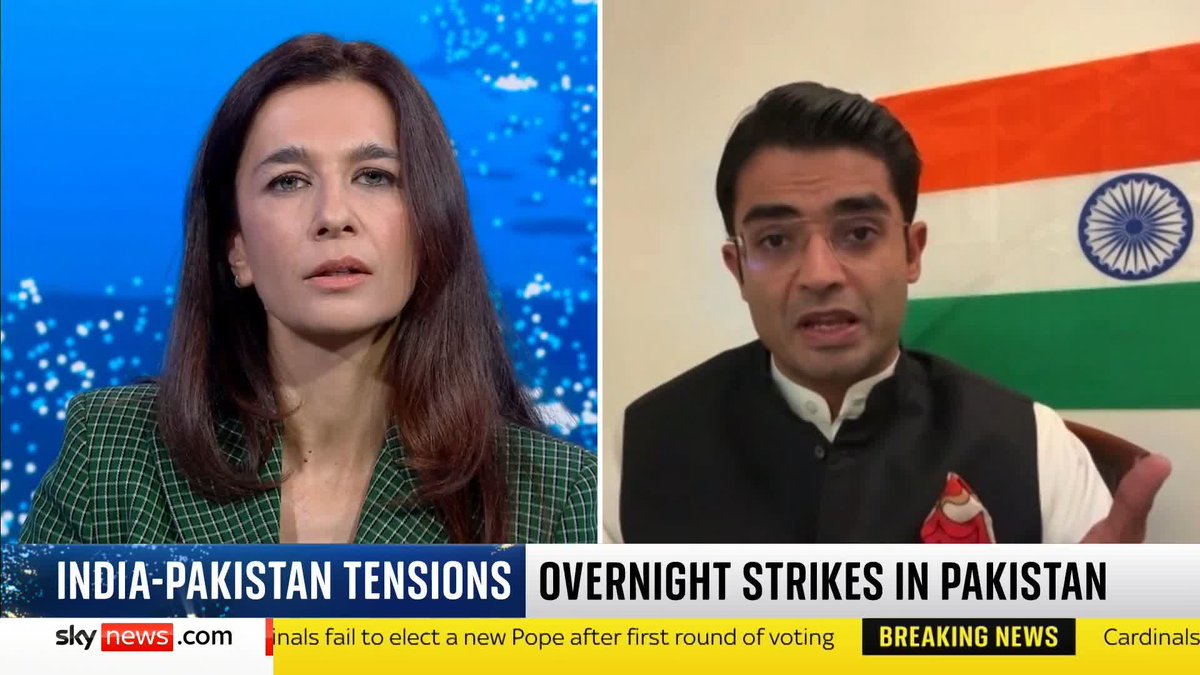 "Pakistan talking about peace is like a devil quoting from the scriptures" BJP spokesperson Jaiveer Shergill defends India’s missile strikes on Pakistan and tells Yalda Hakim the "time for investigation is over" #TheWorld 📺 Sky 501
