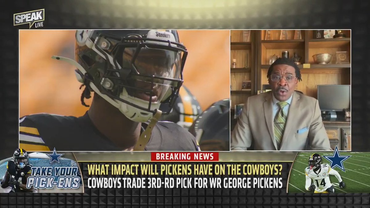 .Michael Irvin is beyond excited that his Cowboys traded for George Pickens... Watch until the end if you want to laugh 😂