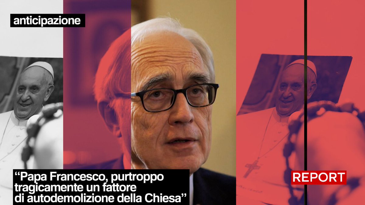 Il fronte degli americani anti-bergogliani ha avuto il suo quartier generale a Roma. Dietro l’antica basilica di Santa Balbina. Ecco come il presidente De Mattei giudicava il papato di Francesco. Report torna domenica alle 20.30 su #Rai3 👇