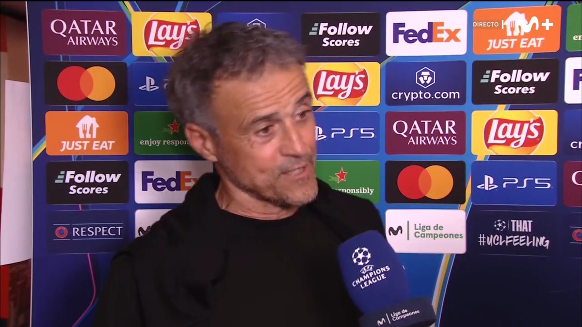"Me ha dolido que el FC Barcelona no esté en la final" 🤣 "Pero jugar una final contra ellos hubiera sido lo peor", @LUISENRIQUE21. #UCL #LaCasaDelFútbol