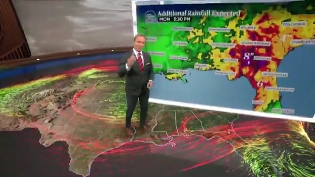 Potentially life-threatening flooding continues to impact parts of the South as severe weather moves along the Gulf Coast. Meteorologist Lonnie Quinn is tracking the forecast.