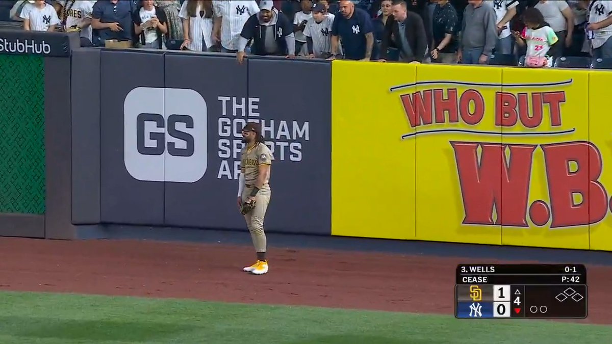 Did he get it ... yes! Fernando Tatis Jr. is having fun at Yankee Stadium 🤣