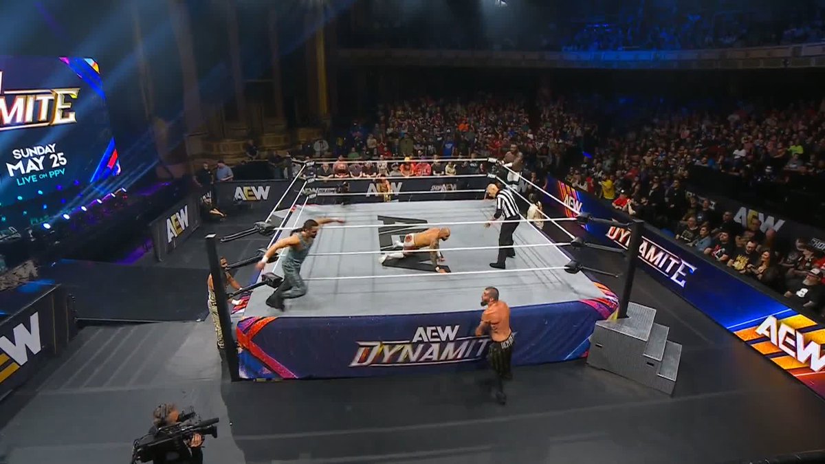 "What the hell is going on here? This is nuts!" Watch #AEWDynamite LIVE on TBS &amp; MAX @SwerveConfident | Mark Briscoe | Speedball Mike Bailey | Lightskin Kingpin | @YoungBucks