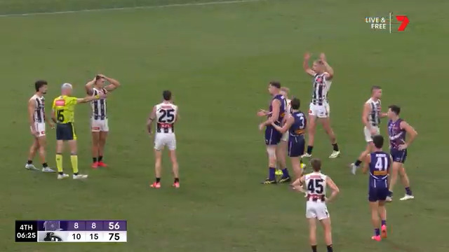 Collingwood Room For Improvement tonight: Hand ball back to umpire after whistle blows for ball up. In case anyone forgot how the closing stages of #AFLFreoPies played out last year...