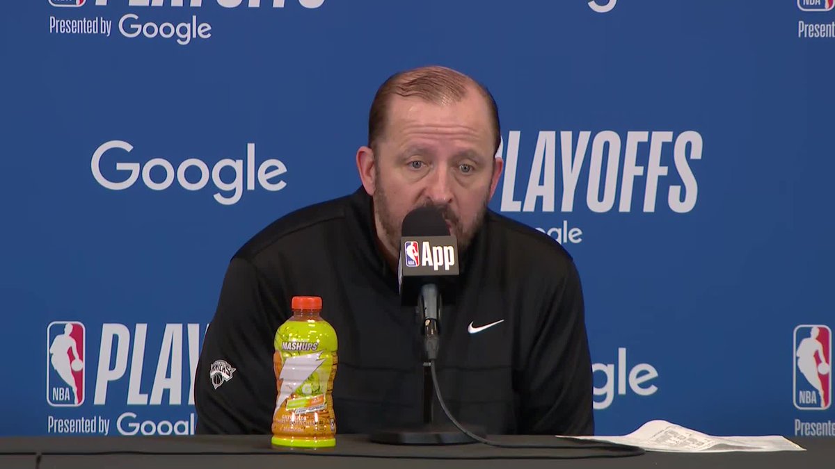 "People always talk about offensive runs, I think you go on defensive runs, as well. You also go on rebounding runs." Tom Thibodeau talks about "clutch defense" and the Knicks going on a defensive run tonight: