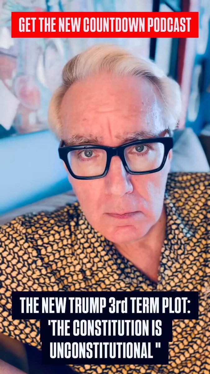 TRY AND STOP ME: New Trump Third Term Plot launches. ‘The constitution is unconstitutional’ because only the president is term-limited If you think he’s joking or trolling you’re making a fatal mistake. This is plot No. 4 GET THE NEW COUNTDOWN PODCAST: