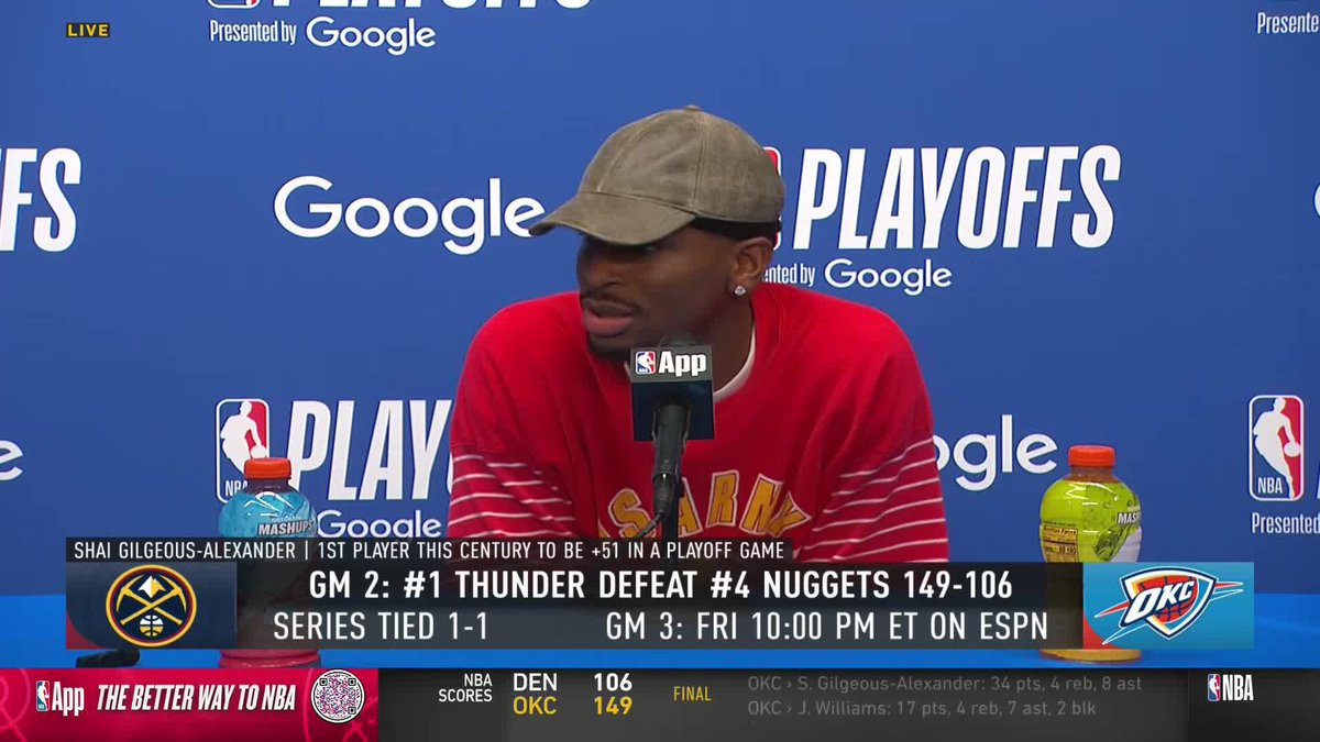 "We came out desperate." SGA on OKC's approach to Game 2