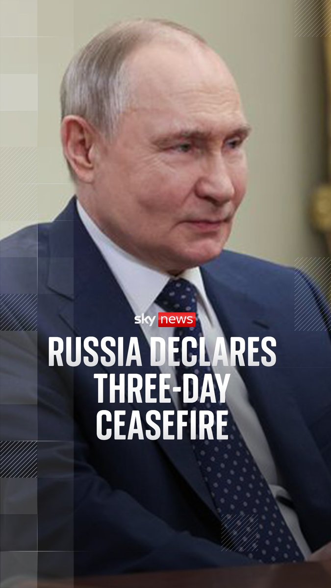 Putin on April 28 declared a three-day ceasefire to mark the 80th anniversary of the victory of the Soviet Union and its allies over Nazi Germany in World War Two.