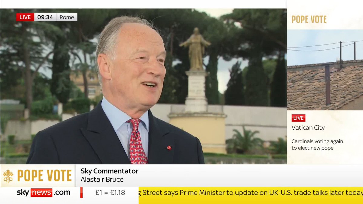 "Well, the secrecy will continue" Sky Commentator Alastair Bruce explains what we can expect on the second day of conclave ⬇️ Live updates: 📺 Sky 501, Virgin 602, Freeview 233 and YouTube
