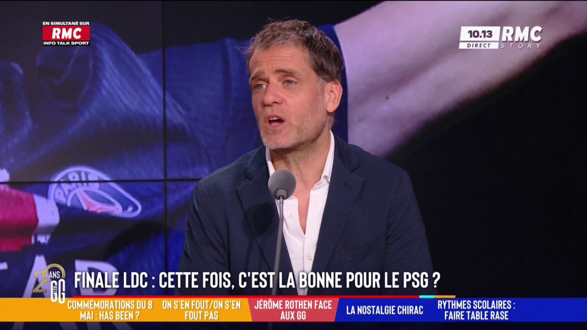 ⚽️ PSG en finale de la LDC : "Il ne faut pas se réjouir du départ de Mbappé." 🎙️ Jérôme Rothen : "Je suis très critique sur Kylian Mbappé mais s'il était dans l'effectif cette année, le PSG serait aussi fort, voire plus fort." #GGRMC