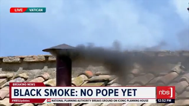 JUST IN: Black smoke has once again risen from the Sistine Chapel chimney — signaling no new pope has been elected yet. The wait continues. #NBSUpdates