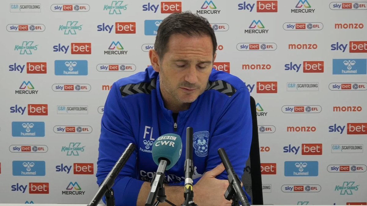 🗣️ "It would mean a great deal because of where we've come from" Frank Lampard on what it would mean for himself and his Coventry side to beat Sunderland in the Championship play-off semi-final 💪