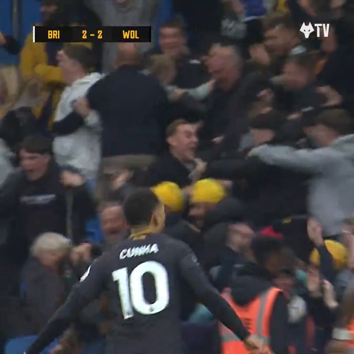 ⚽️ Ait-Nouri, 88' ⚽️ Cunha, 90' Leaving it late to level things up at Brighton earlier this season 🍿
