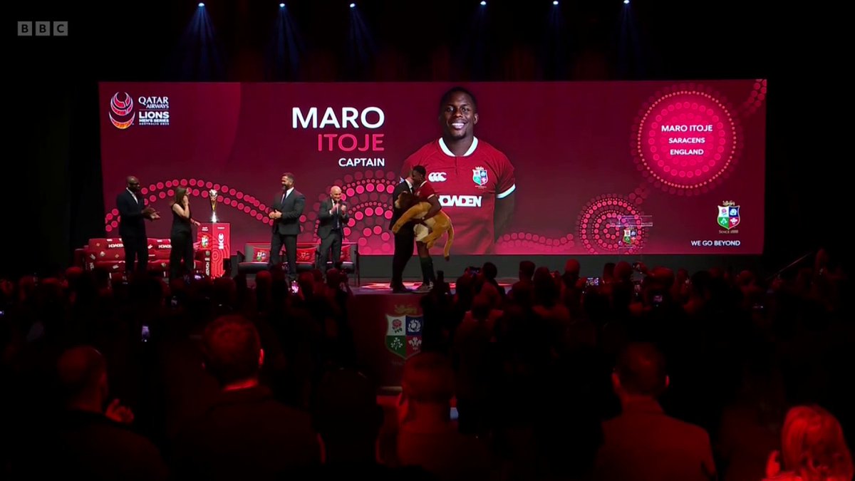 The moment Maro Itoje was officially announced as the British and Irish Lions captain 🦁 He become the first Englishman since Martin Johnson in 2001 to be named Lions captain.