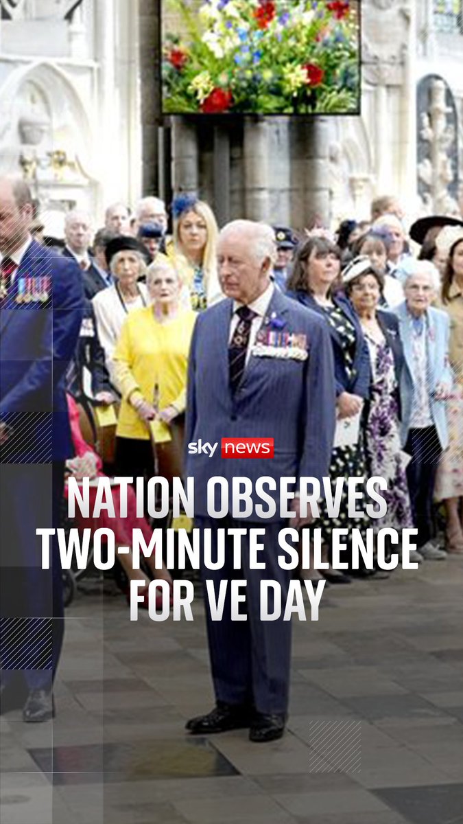 The King and the Prince of Wales have laid a wreath at a thanksgiving service at Westminster Abbey.