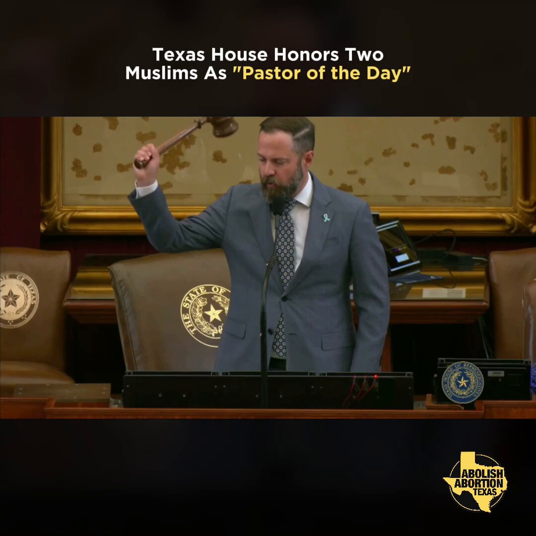 Texas recognized Muslim leaders as "Pastor of the Day" twice last month. On April 15, the Texas House honored Salima Noorani as their "Pastor of the Day." On April 30, just two weeks later, they recognized Abdul Hakim Hamid as their "Pastor of the Day." Those two Muslim leaders were accompanied by Texas Democrat State Reps. Salman Bhojani and Suleman Lalani, both of whom are Muslims. Just to be clear, Muslim leaders are not pastors. They neither serve the Triune God nor shepherd the sheep of His pasture. They worship a demon they call Allah and teach their people damnable lies. Our forefathers would have been rightly appalled to see Mohammedans honored in the Texas House as valid spiritual shepherds before the millions of people in our state. We should be too. There is a rising tide of polytheism in the state of Texas. We have Muslims attempting to increase their political influence, and even trying to develop neighborhoods under Sharia law. We have Hindus building public monuments to their pagan demon gods, including one near Houston of a monkey god called Hanuman which is now the fourth-tallest statue in the entire country. Keep in mind that this polytheism comes as Texas lawmakers refuse to wield the sword of justice against practices that provoke the wrath of the true God. Just last month, a bill to abolish abortion was pulled from committee at the last minute thanks to Texas House leadership and the chair of that committee, who are all Republicans. This influx of polytheism seems like yet another sign of judgment from God for our shedding of innocent blood and our many other unrepentant sins as a state. Allah and Hanuman are not Lord. Jesus Christ is Lord, and He alone has all authority, including over the state of Texas. Our state must repent of our sins, such as child sacrifice, and declare the exclusive Kingship of Jesus Christ, enacting policies that honor Him alone in our public life.