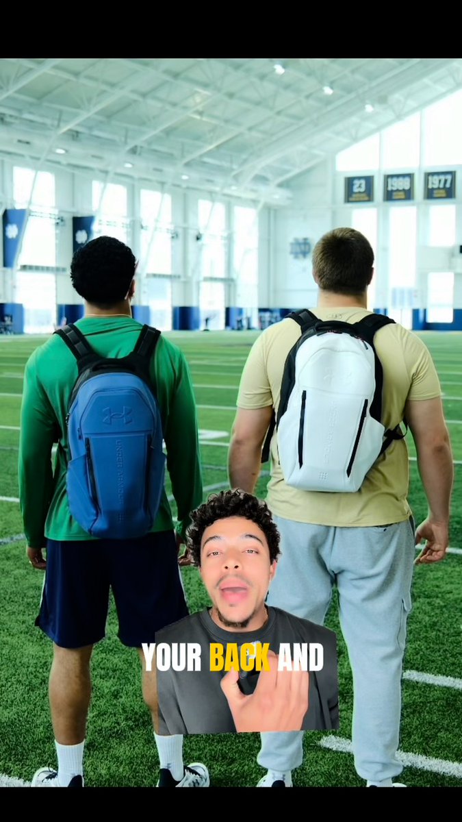 No Weigh — yes way. ND Football packed it all. Still feels light, thanks to UA Suspension™ Straps. #NoWeighBackpack