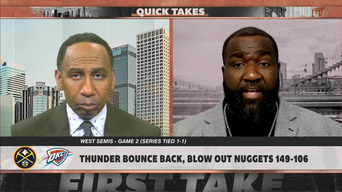 "I saw Oklahoma City come out and get on Denver's a-- like cheap toilet paper." 😳 That's one way to put it 😅 Kendrick Perkins
