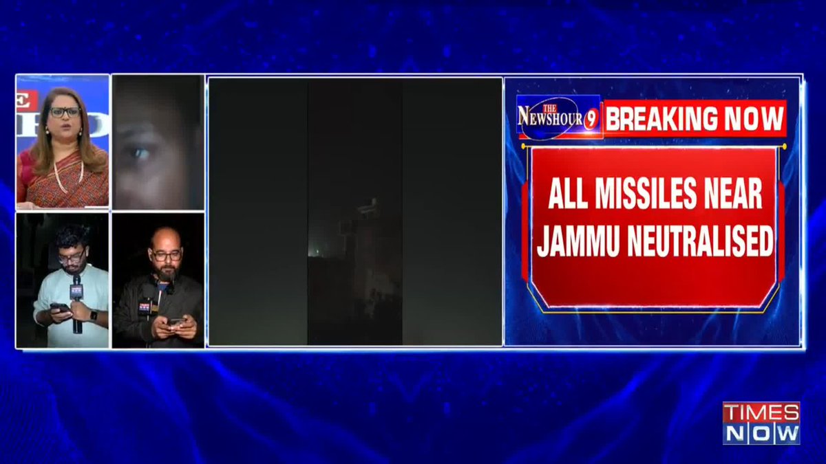 Big Breaking On The @TheNewsHour Heavy Shelling Reported in Kupwara's Karnah - Blackout in Srinagar &amp; Pathankot. - Blackout in Vaishno Devi. 8 Missiles have been intercepted near Jammu...: #TIMESNOW's PT reports from Kupwara. @NavikaKumar with more details.