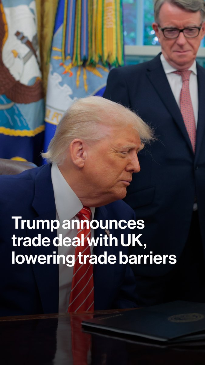 President Trump announced a trade framework with the UK, hailing it as a “breakthrough” that will bring down barriers and expand market access for American imports