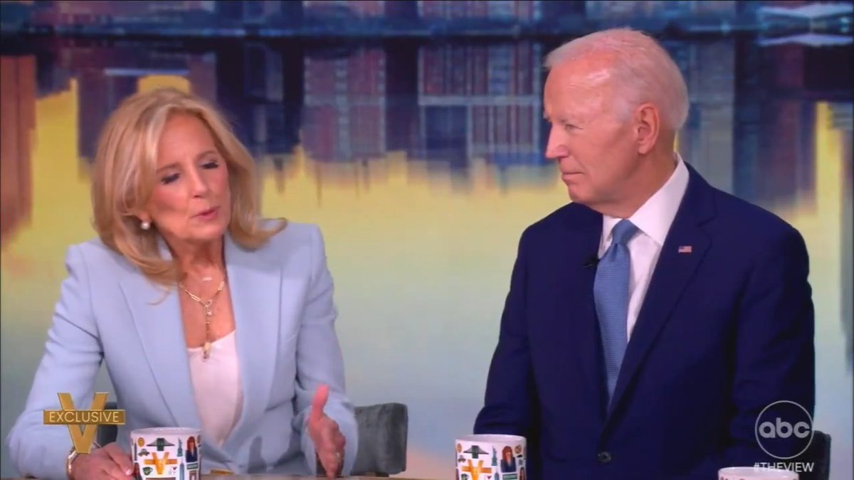 Joe Biden on "The View" denies reporting that he suffered cognitive decline while president: "They are wrong. There's nothing to sustain that." Jill Biden: "He'd put in a full day, and then at night ... he was still on the phone, reading his briefings, working with staff."